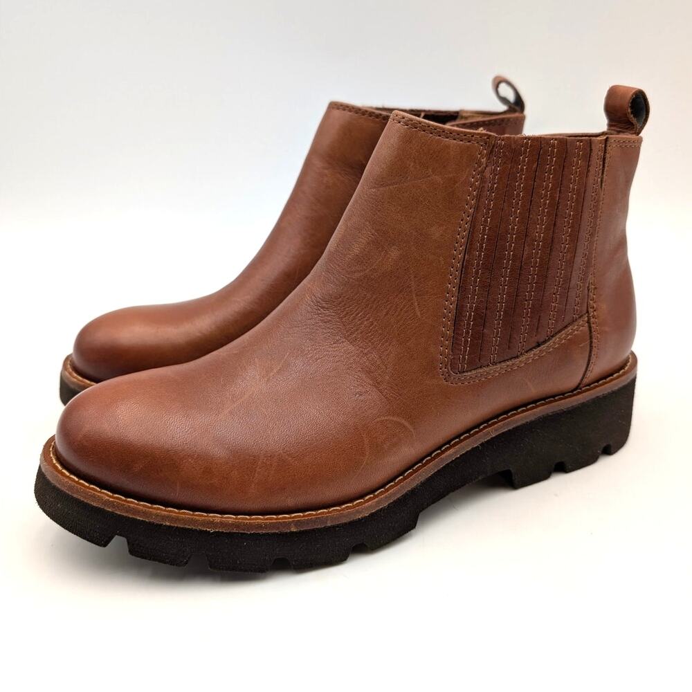 Sofft Paige Waterproof Chelsea Ankle Boots Women's Bourbon Size US6M EU36.5